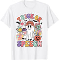 Exclusive Trick Or Speech Therapy Ghost Hoodie - Graphic Print Unisex - T-Shirt, Sweatshirt, Hoodie
