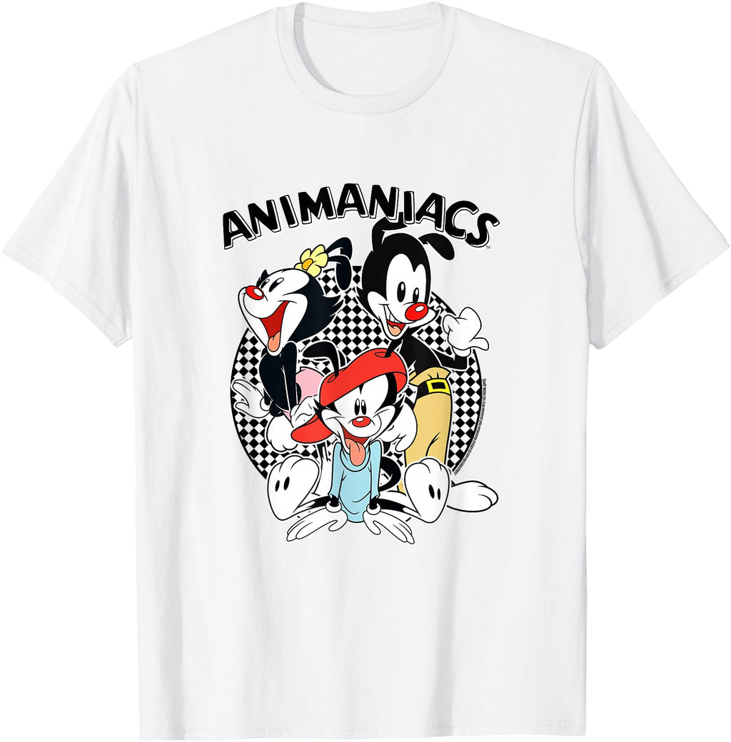Authentic Animaniacs Checkerboard T-Shirt - Minimalist Print Men Women - T-Shirt, Sweatshirt, Hoodie