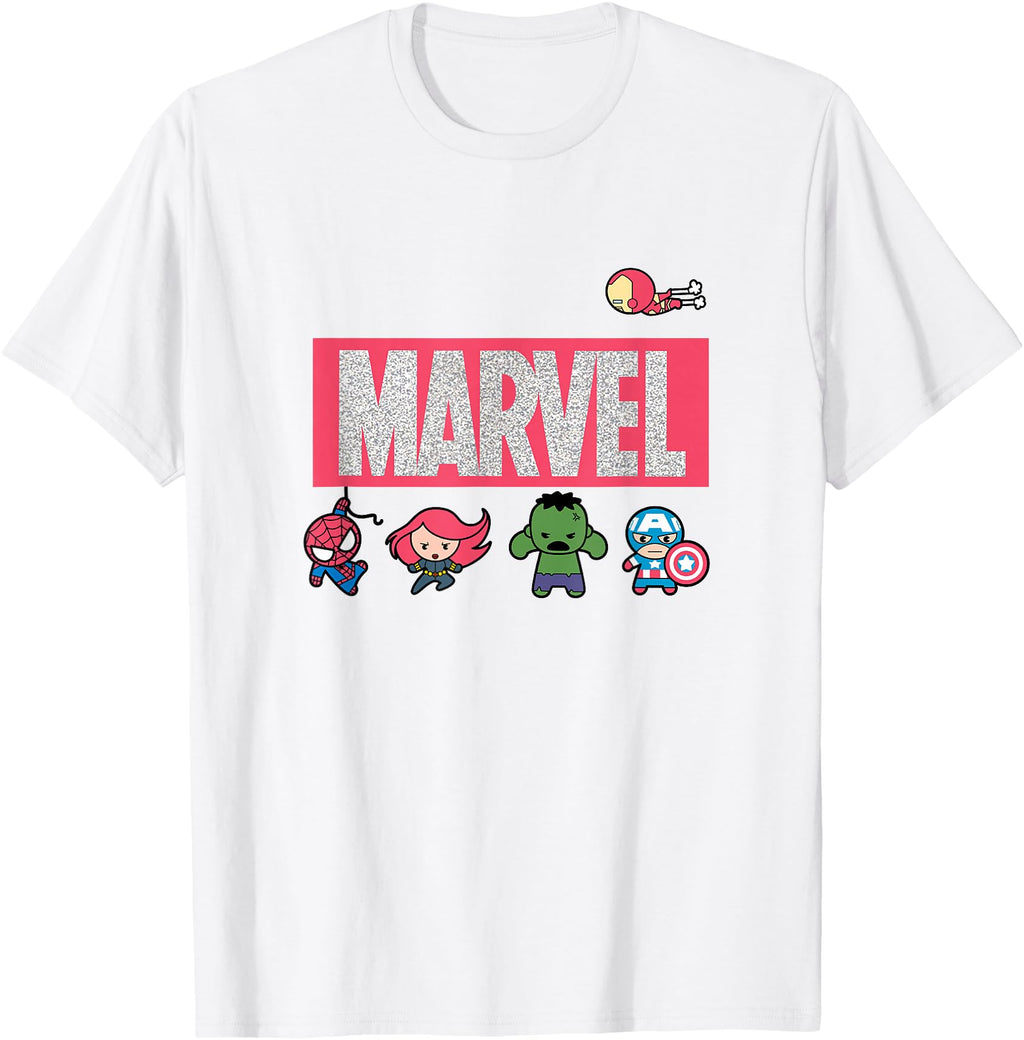 Marvel Kawaii Chibi Avengers Ready Hoodie - Aesthetic Graphic for Adults - T-Shirt, Sweatshirt, Hoodie