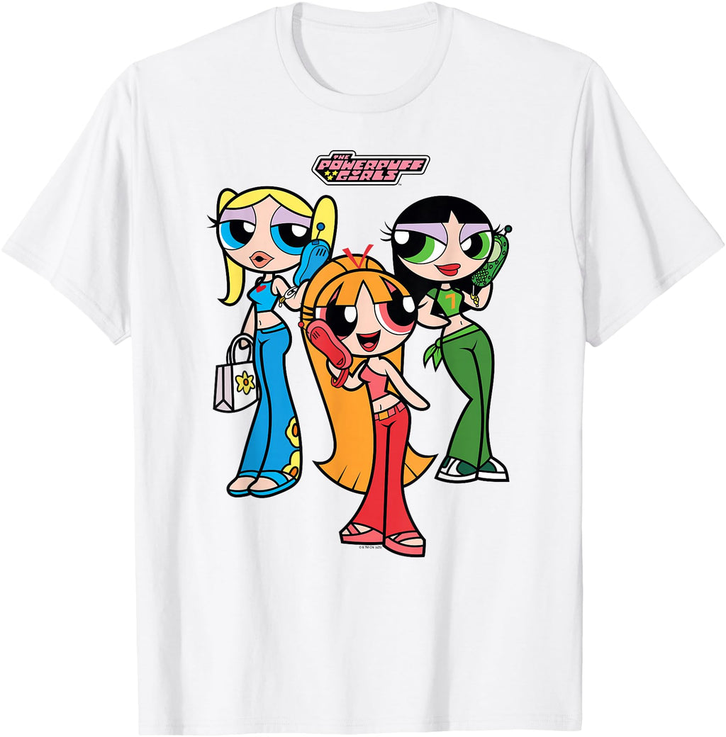 Powerpuff Teen Group Cartoon Artist T-Shirt - Graphic Print Unisex - T-Shirt, Sweatshirt, Hoodie