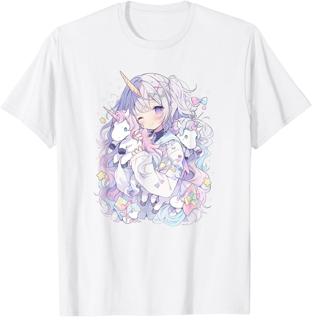 Unicorn Pastel Japan Anime Sweatshirt - Novelty Apparel for Adults - T-Shirt, Sweatshirt, Hoodie