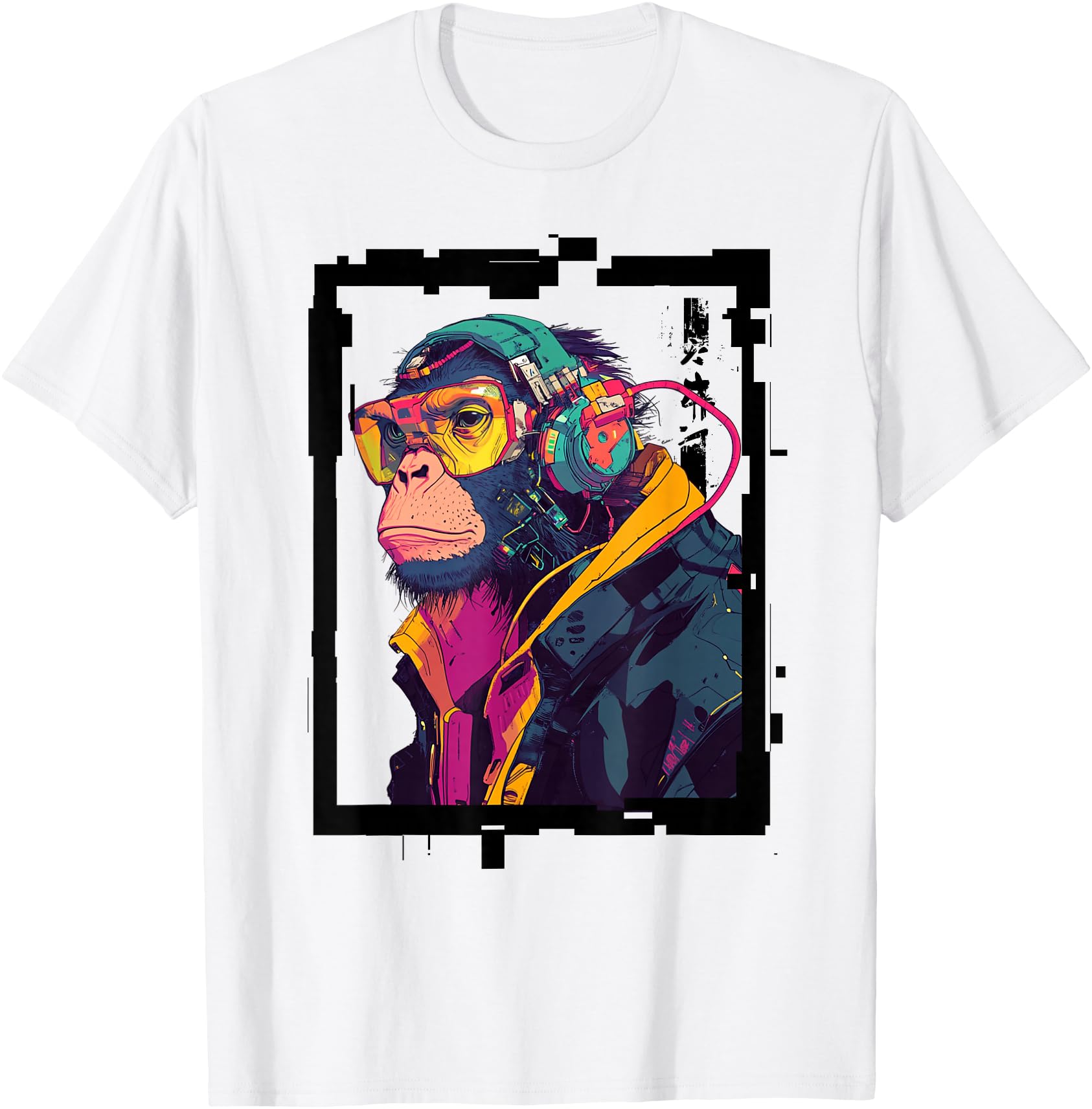 Cyberpunk Monkey Japanese Techwear Hoodie - Trendy Graphic Men Women - T-Shirt, Sweatshirt, Hoodie