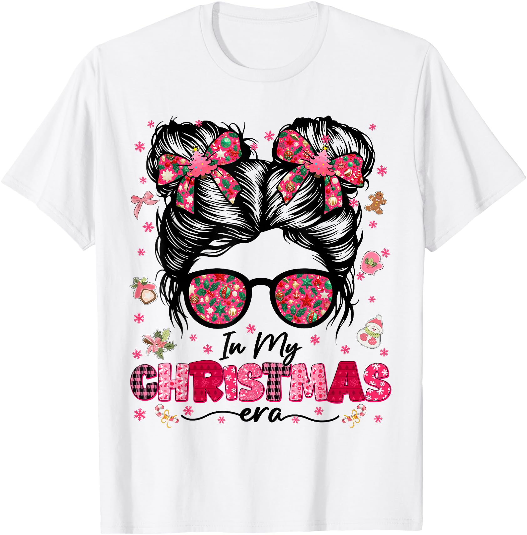 Handcrafted My Era Messy Bun Coquette Hoodie - Custom Art Print Men Women - T-Shirt, Sweatshirt, Hoodie