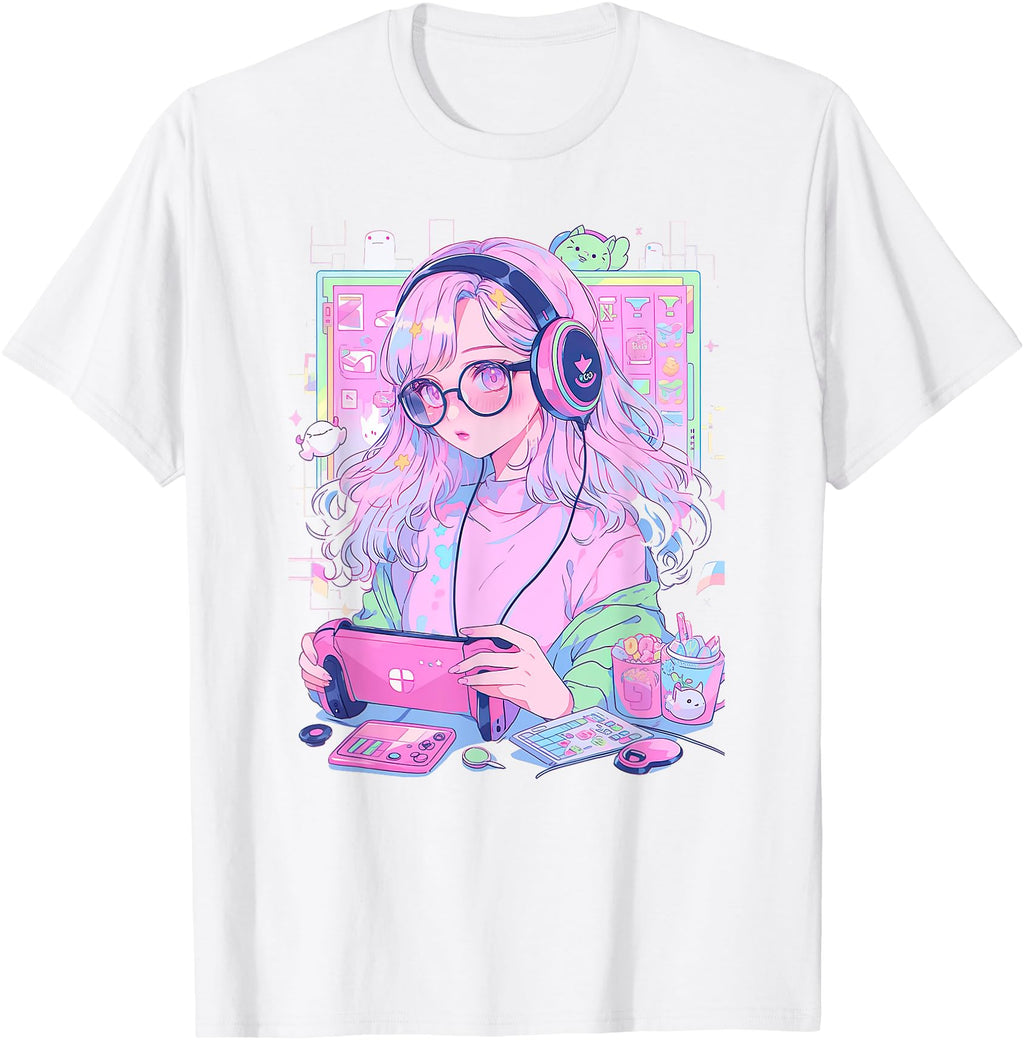 Handcrafted Gamer Pastel Japan Anime T-Shirt - Casual Everyday Wear Unisex - T-Shirt, Sweatshirt, Hoodie