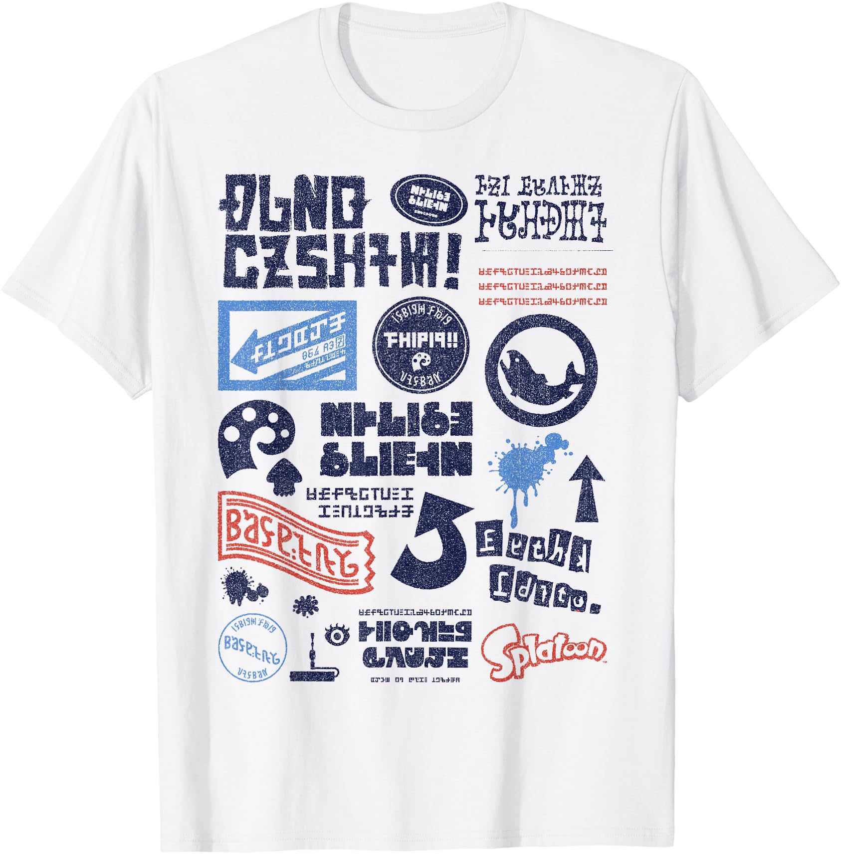 Splatoon Kanji Logo Mash Up Sweatshirt - Unique Graphic for Adults - T-Shirt, Sweatshirt, Hoodie