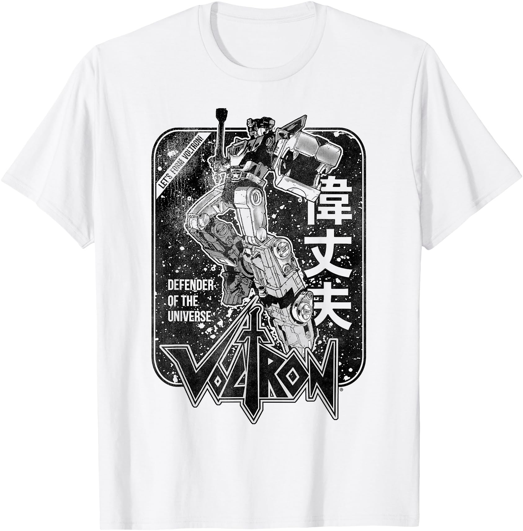 Voltron Defender Black And White Fight T-Shirt - Trendy Graphic for Adults - T-Shirt, Sweatshirt, Hoodie