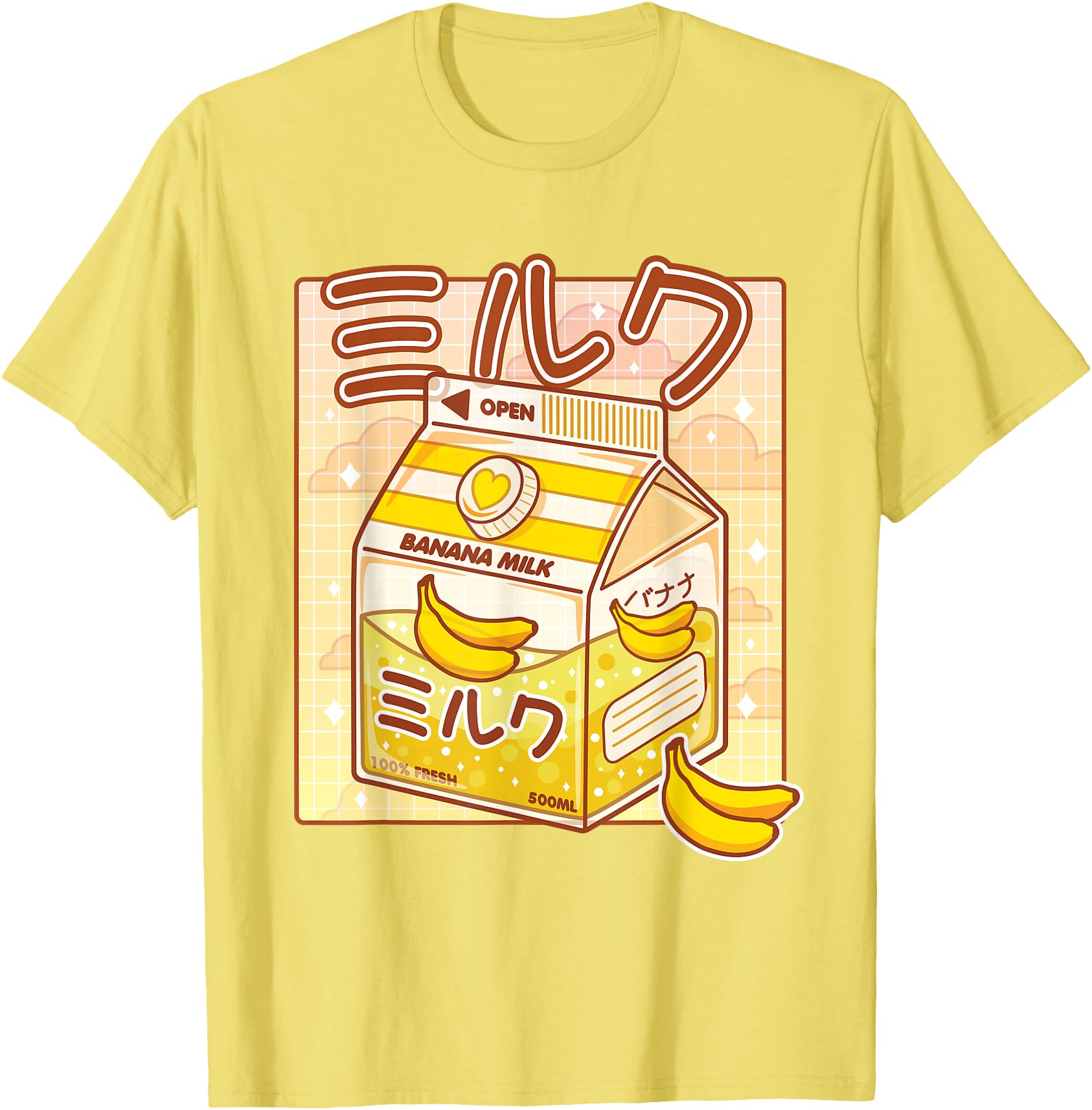 Kawaii Banana Milk Shake 90S Japanese T-Shirt - Trendy Graphic Unisex - T-Shirt, Sweatshirt, Hoodie
