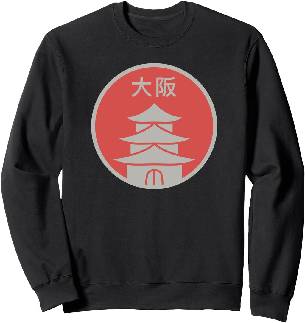 Japanese Flag Temple Japanese City Osaka Hoodie - Trendy Graphic Unisex - T-Shirt, Sweatshirt, Hoodie