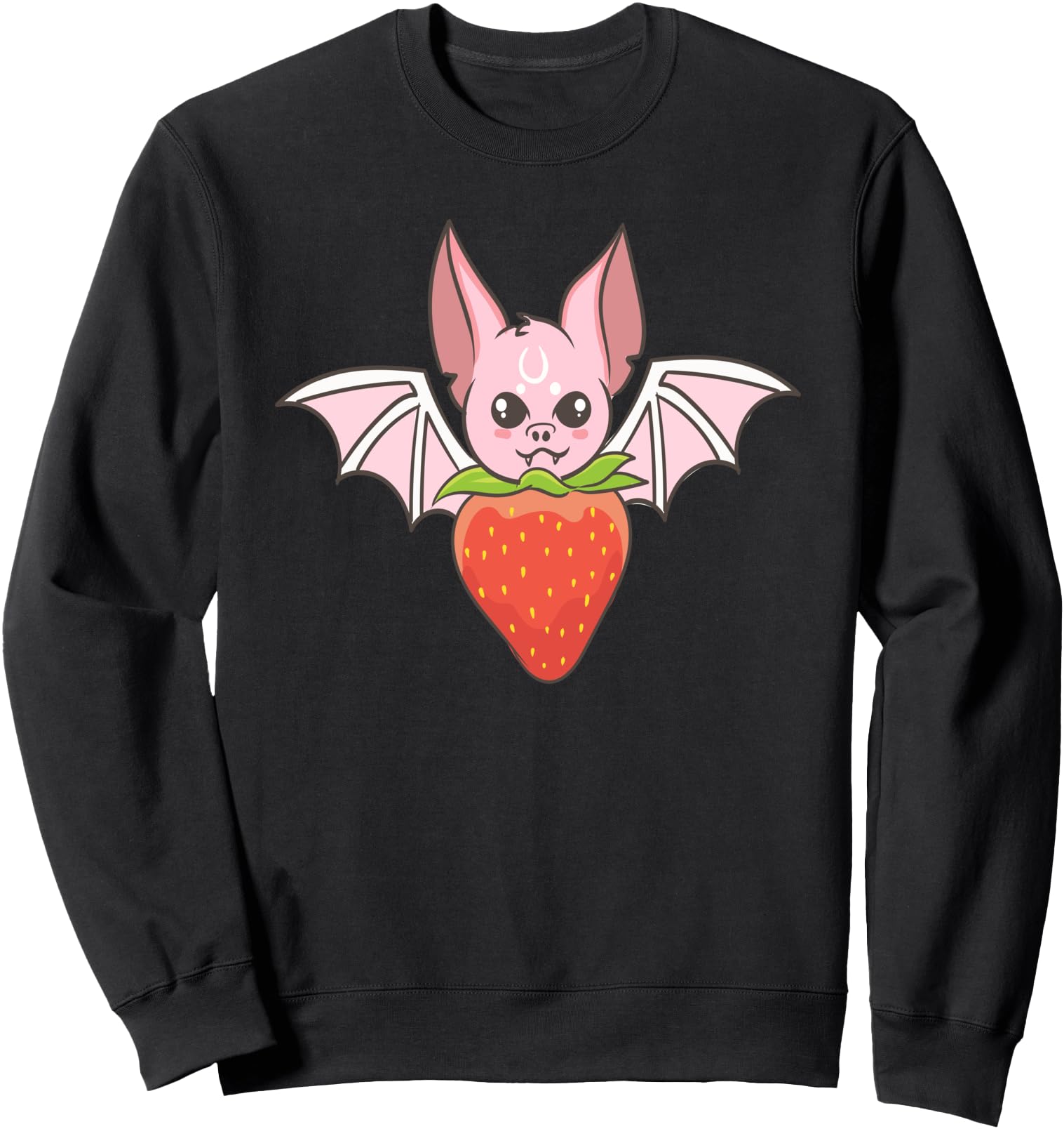 Strawberry Bat Kawaii Japanese Anime Hoodie - Casual Everyday Wear Unisex - T-Shirt, Sweatshirt, Hoodie