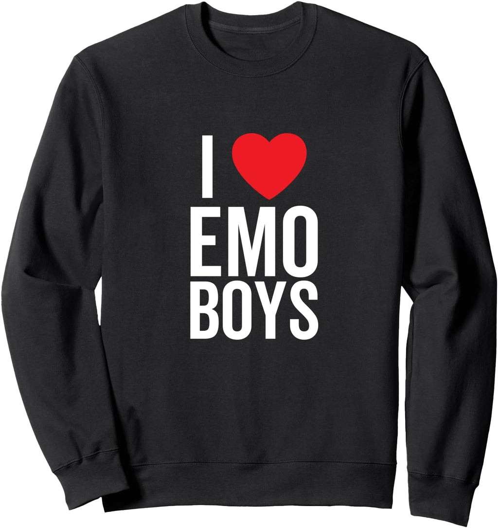 I Love Emo Heart Teen Anime T-Shirt - Trendy Graphic for Adults - T-Shirt, Sweatshirt, Hoodie