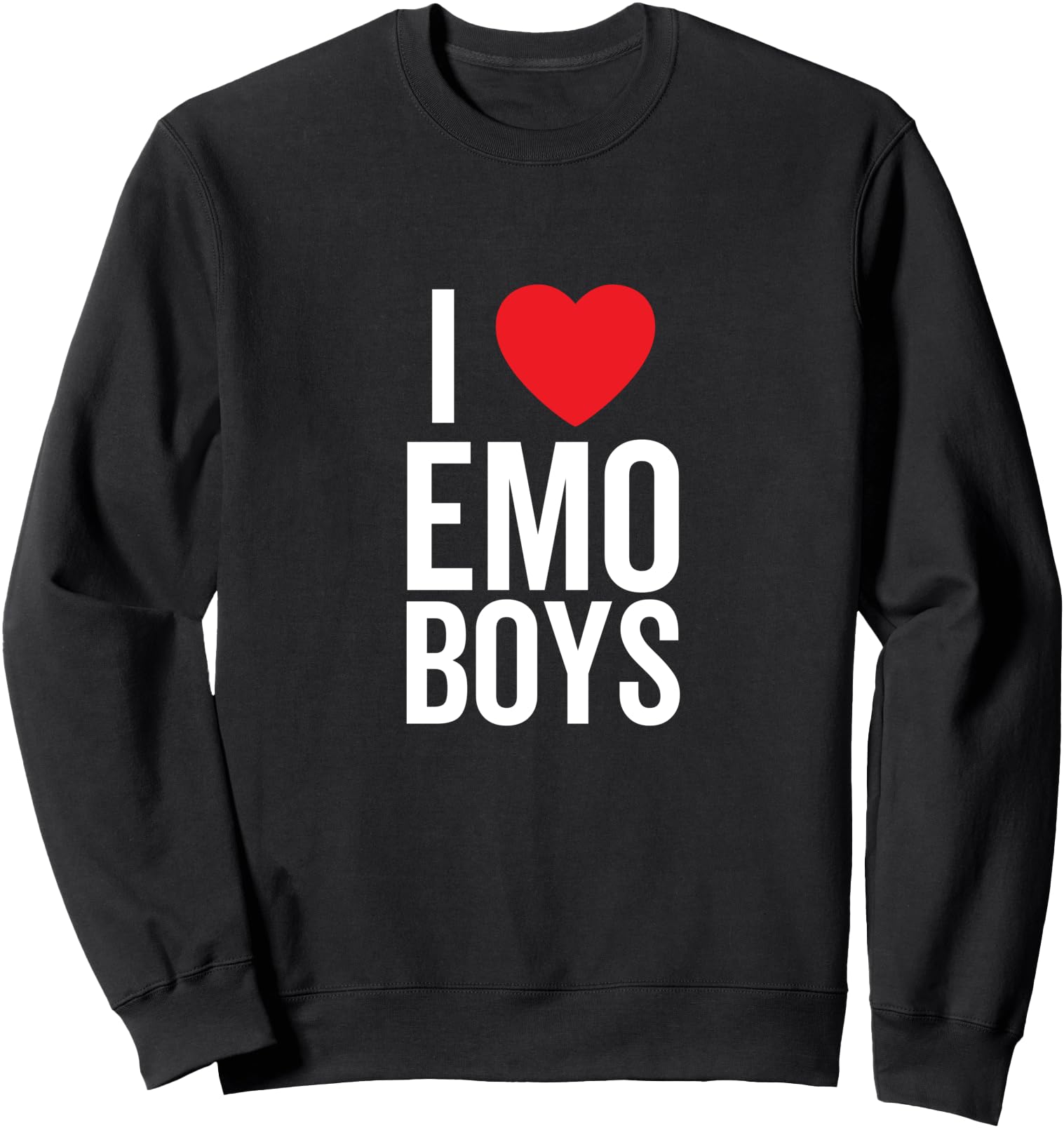 I Love Emo Heart Teen Anime T-Shirt - Trendy Graphic for Adults - T-Shirt, Sweatshirt, Hoodie