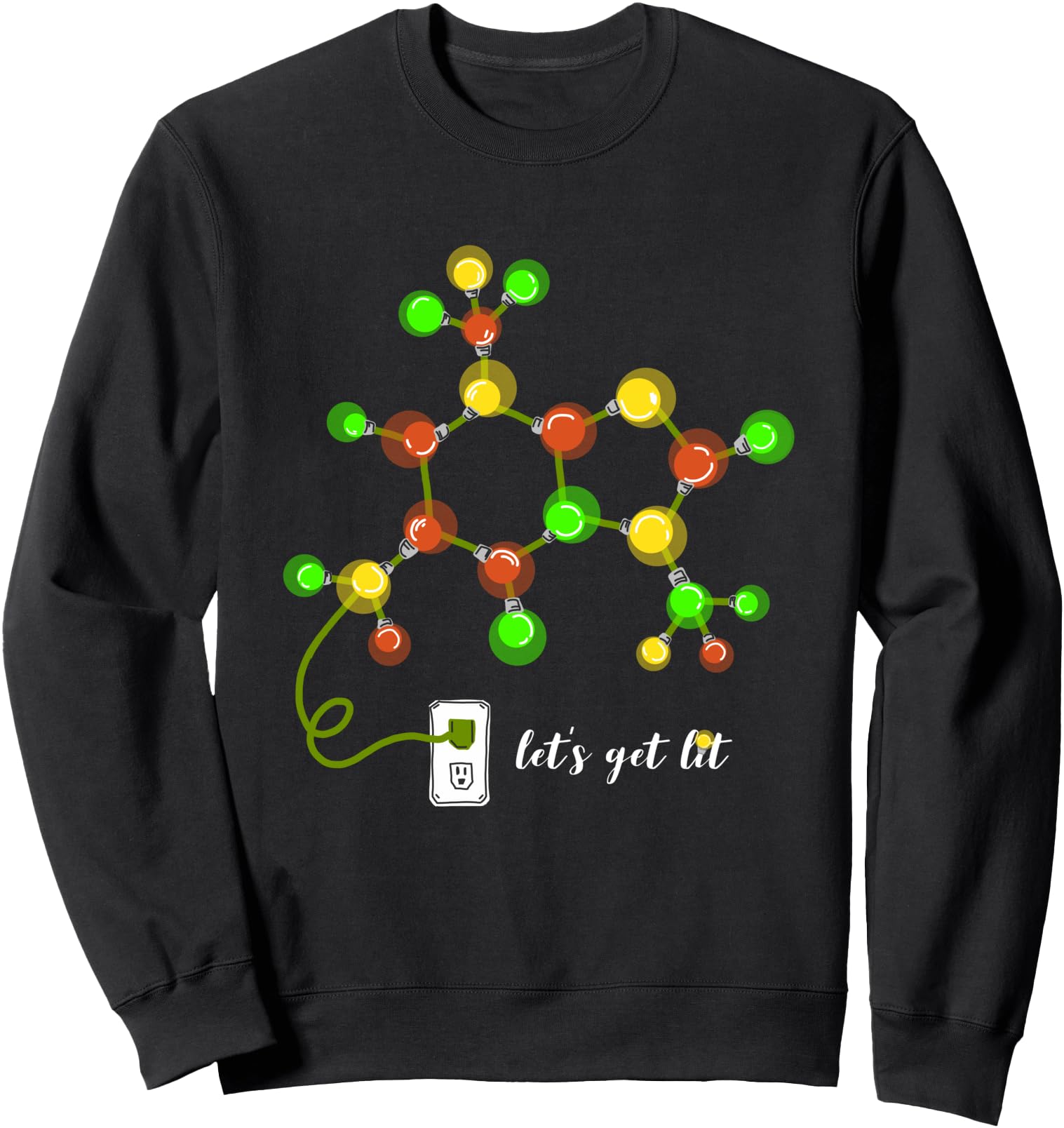 Let S Get Lit Gifts Caffeine Molecule T-Shirt - Minimalist Print Unisex - T-Shirt, Sweatshirt, Hoodie