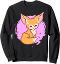 Exclusive Kawaii Anime Fennec Fox T-Shirt - Aesthetic Graphic for Adults - T-Shirt, Sweatshirt, Hoodie