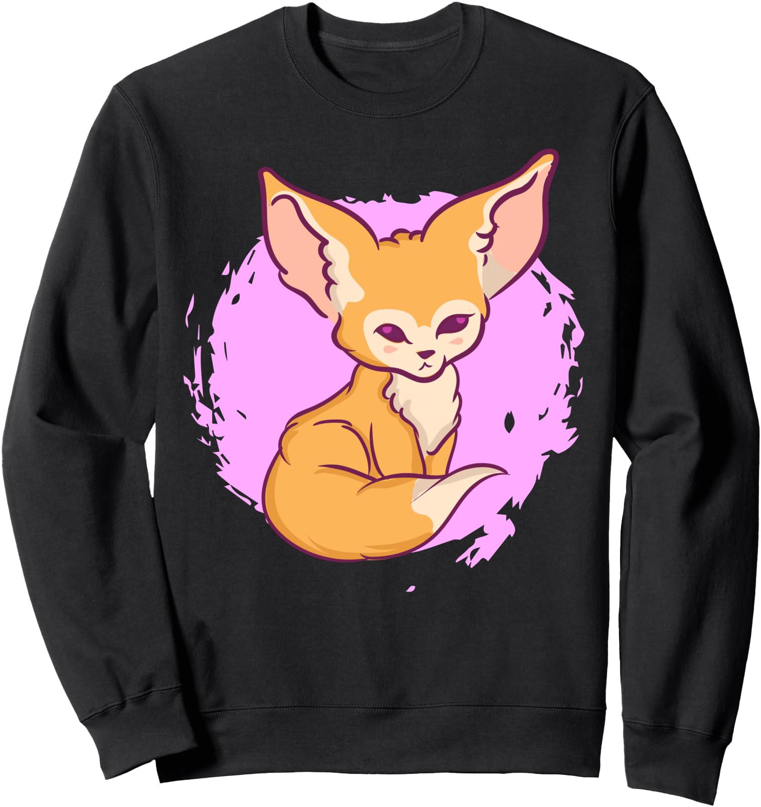 Exclusive Kawaii Anime Fennec Fox T-Shirt - Aesthetic Graphic for Adults - T-Shirt, Sweatshirt, Hoodie