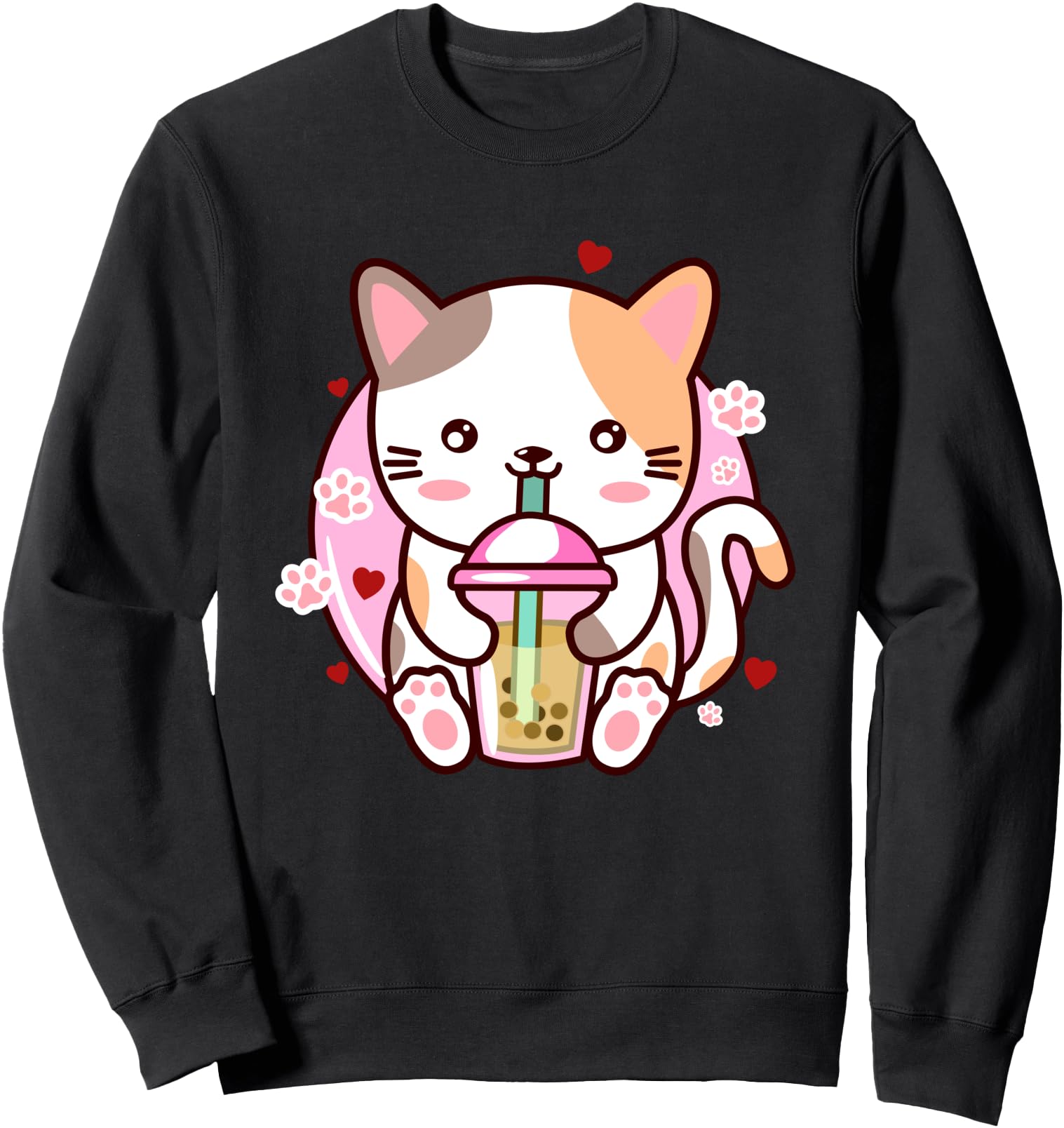 Exclusive Cat Boba Tea Bubble Tea Japanese T-Shirt - Graphic Print Unisex - T-Shirt, Sweatshirt, Hoodie