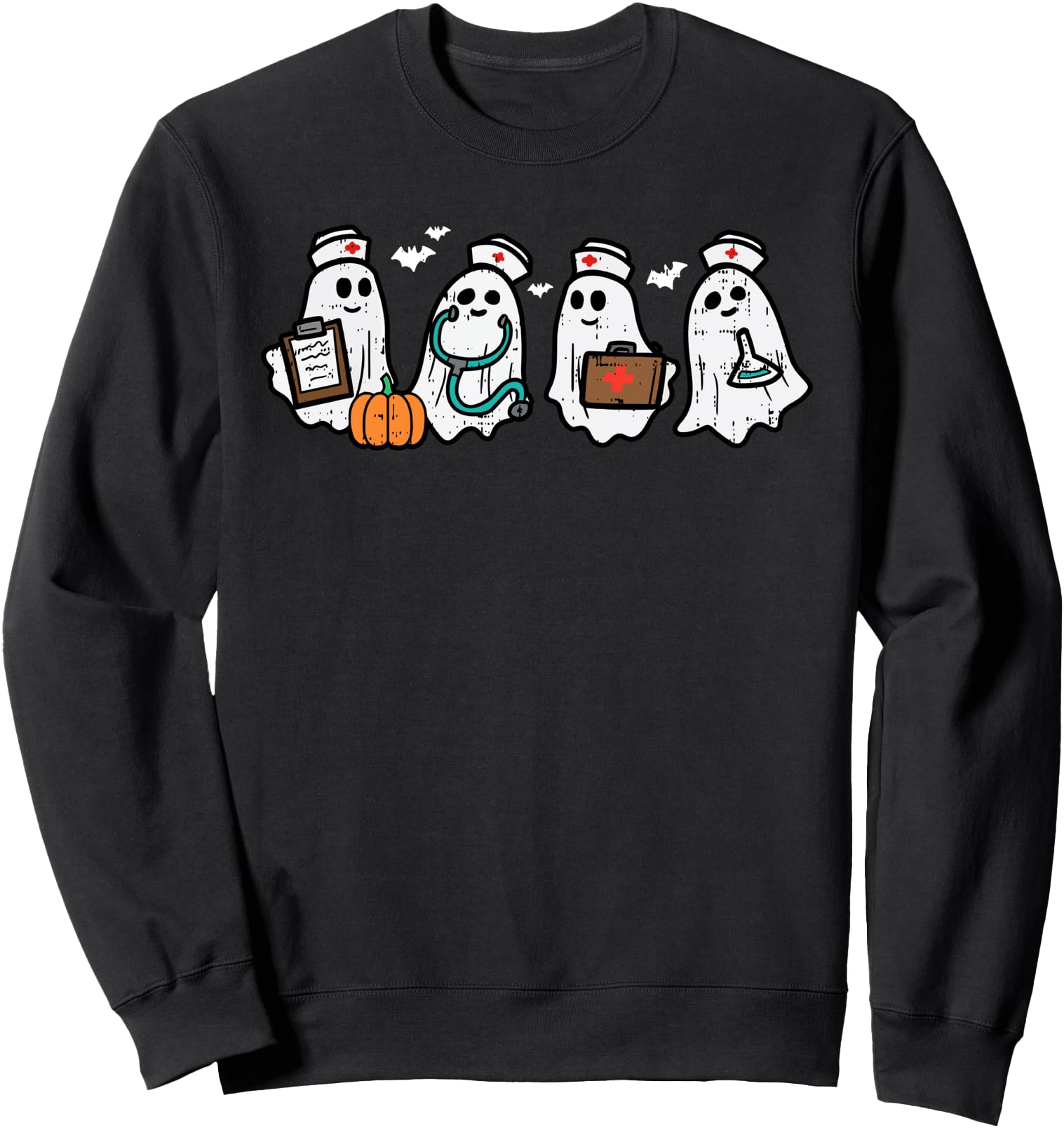 Trick Or Treat Spooky Season Ghost Hoodie - Minimalist Print Men Women - T-Shirt, Sweatshirt, Hoodie
