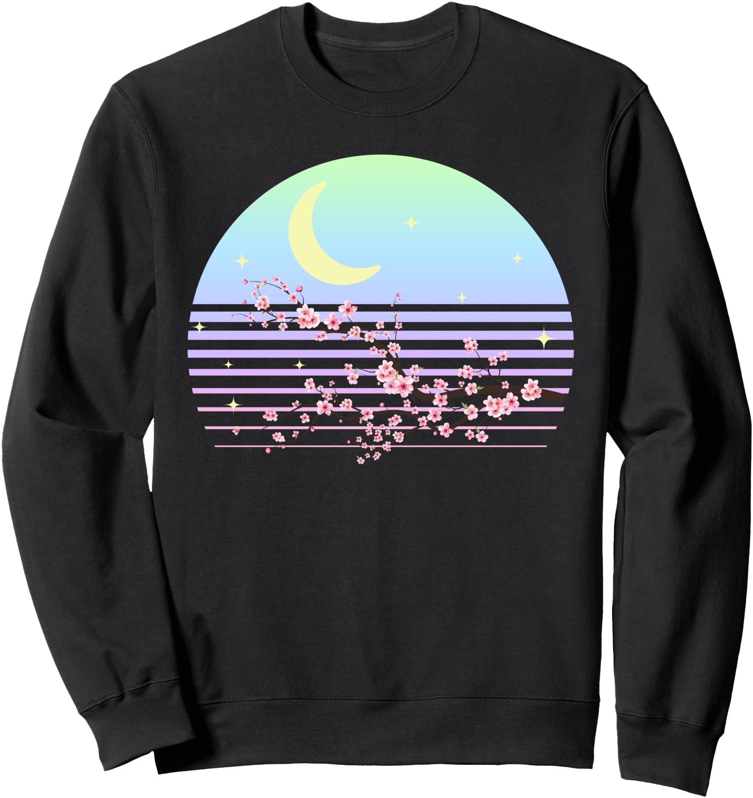 Handcrafted Cherry Blossom Pastel Sweatshirt - Trendy Graphic Men Women - T-Shirt, Sweatshirt, Hoodie