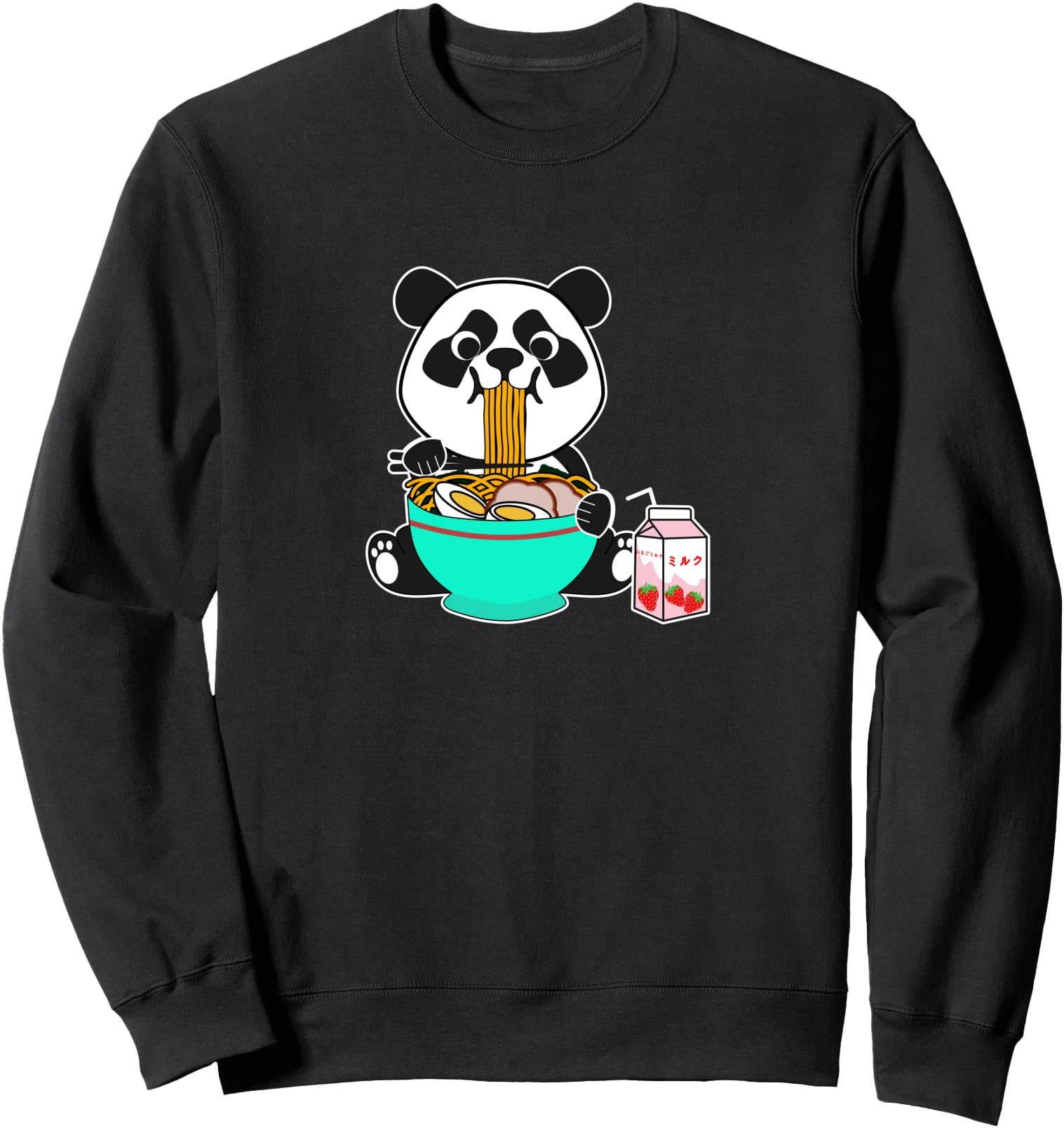 Exclusive Panda Ramen Strawberry Hoodie - Casual Everyday Wear for Adults - T-Shirt, Sweatshirt, Hoodie