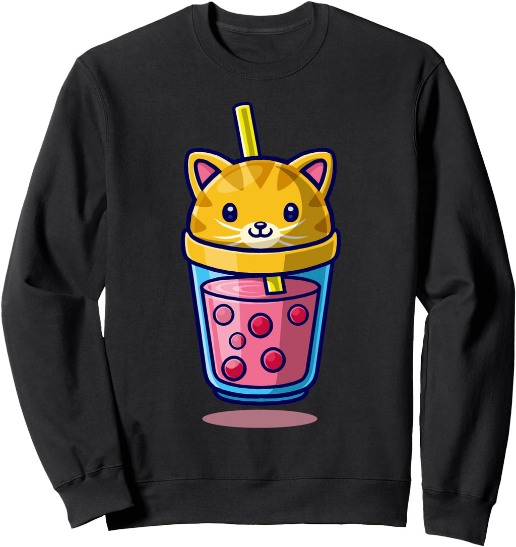 Original Strawberry Milk Cat Kawaii Hoodie - Minimalist Print Men Women - T-Shirt, Sweatshirt, Hoodie