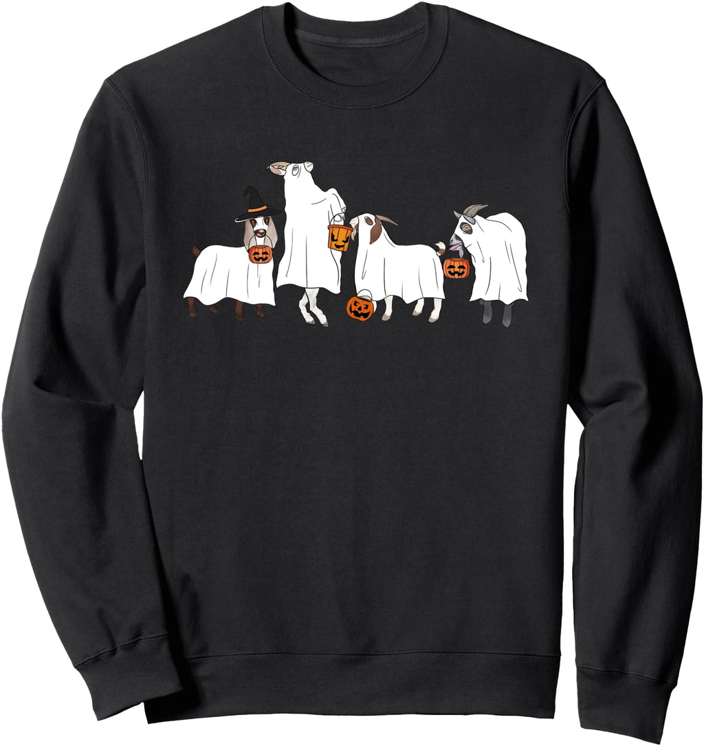 Authentic Goat Ghost Halloween Hoodie - Aesthetic Graphic for Adults - T-Shirt, Sweatshirt, Hoodie
