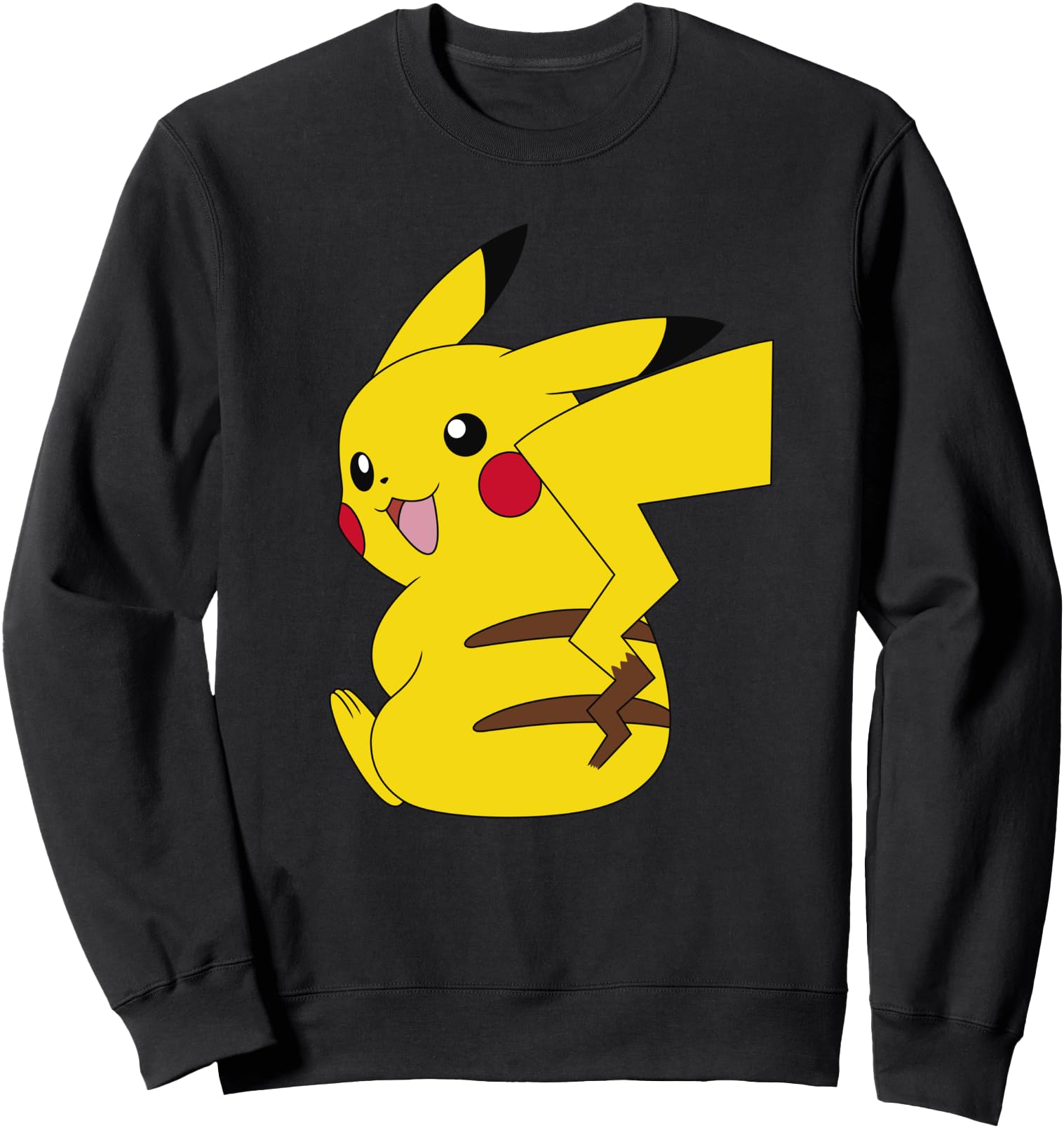 Authentic Pok Mon Sitting Pikachu Sweatshirt - Custom Art Print Men Women - T-Shirt, Sweatshirt, Hoodie