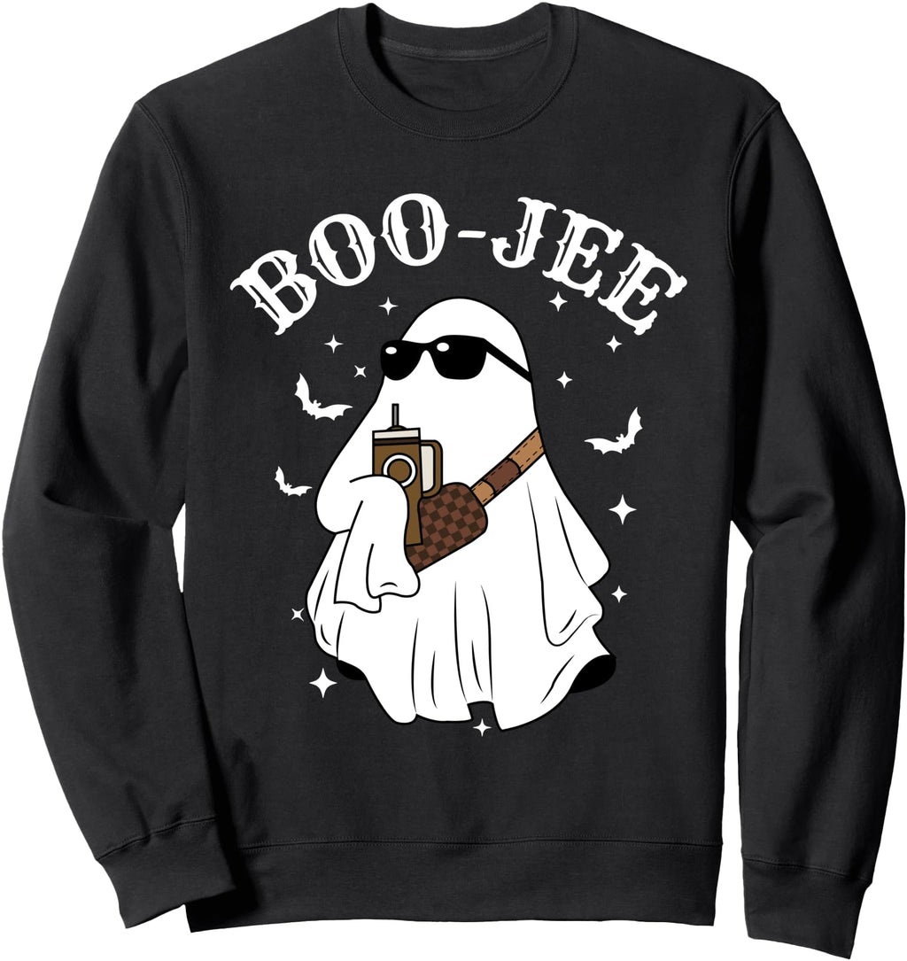 Exclusive Boo Jee Boujee Ghost Spooky Sweatshirt - Unique Graphic Unisex - T-Shirt, Sweatshirt, Hoodie