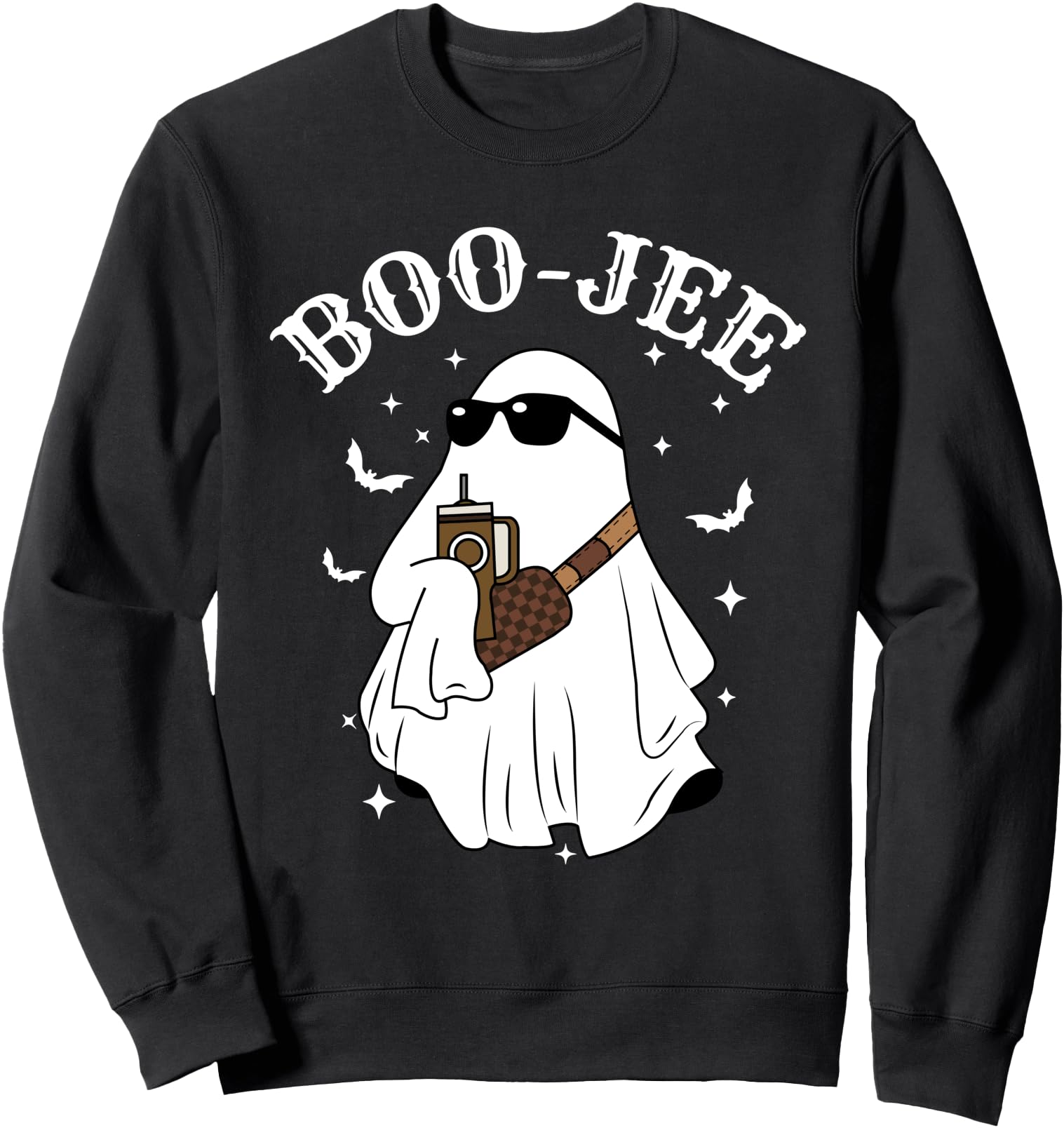 Exclusive Boo Jee Boujee Ghost Spooky Sweatshirt - Unique Graphic Unisex - T-Shirt, Sweatshirt, Hoodie