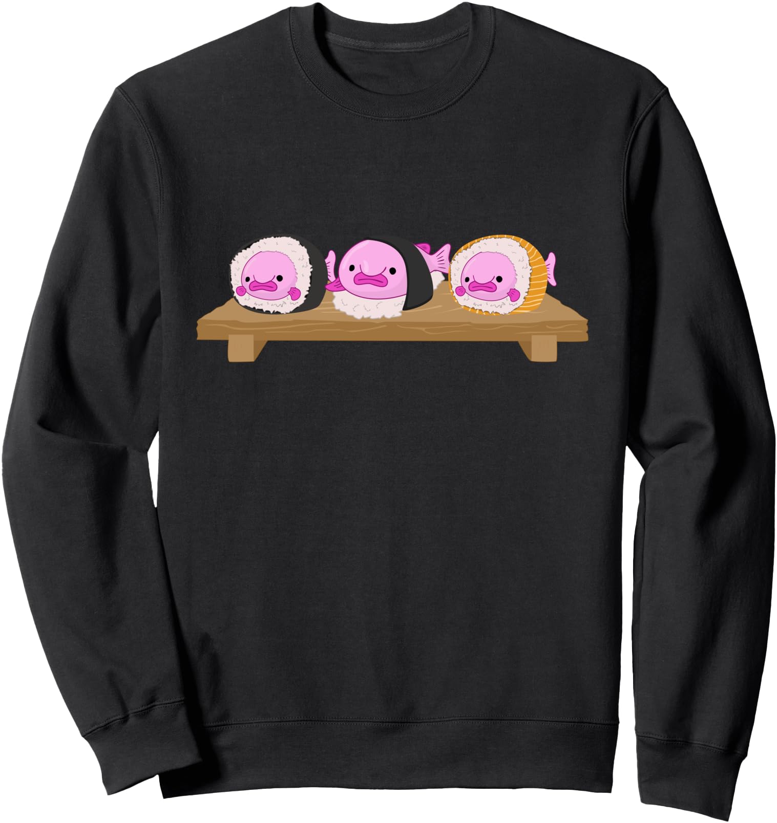 Authentic Blobfish Sushi Japanese Food Sweatshirt - Trendy Graphic Unisex - T-Shirt, Sweatshirt, Hoodie