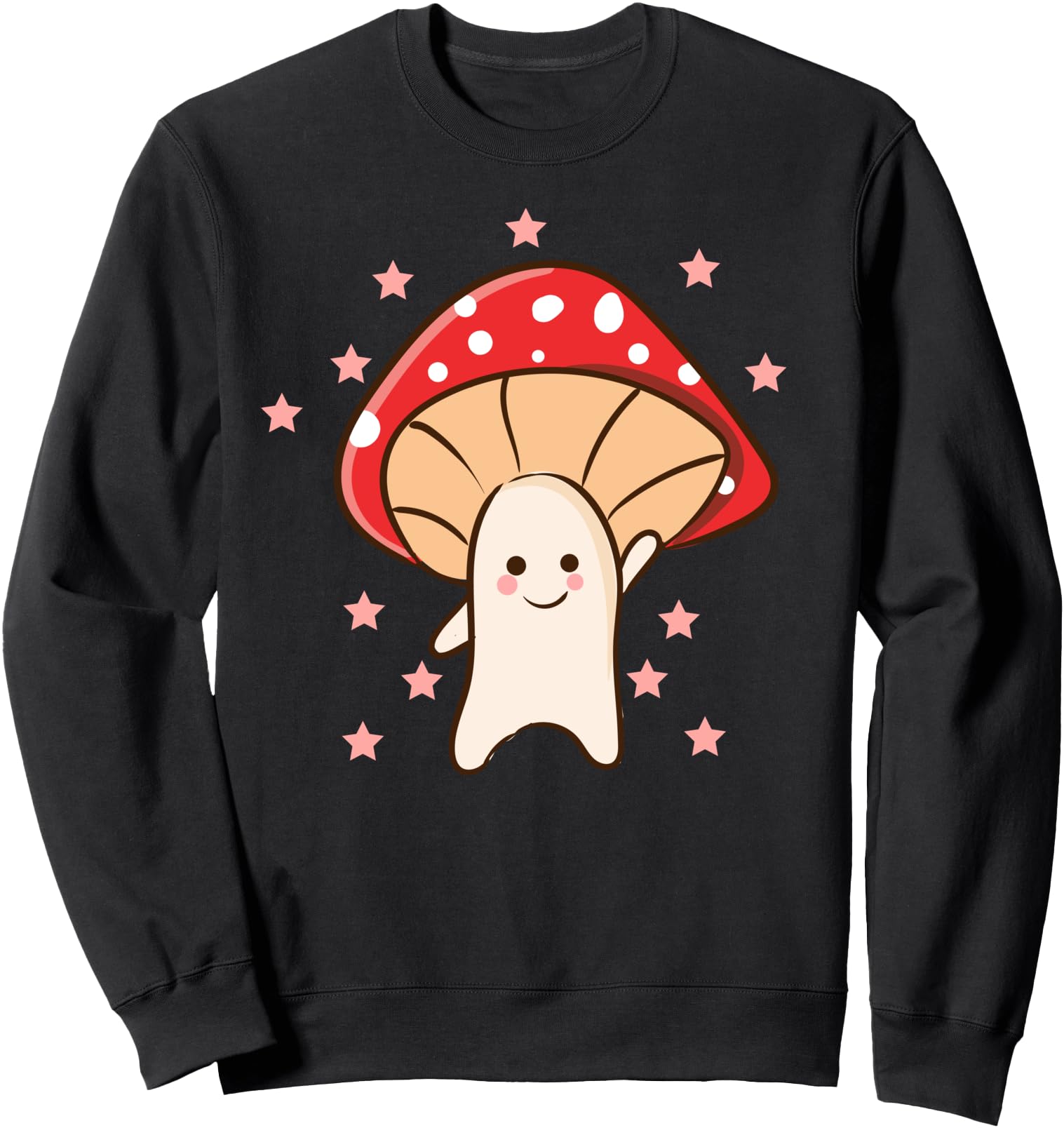 Handcrafted Kawaii Anime Mushroom T-Shirt - Fun Novelty Design for Adults - T-Shirt, Sweatshirt, Hoodie
