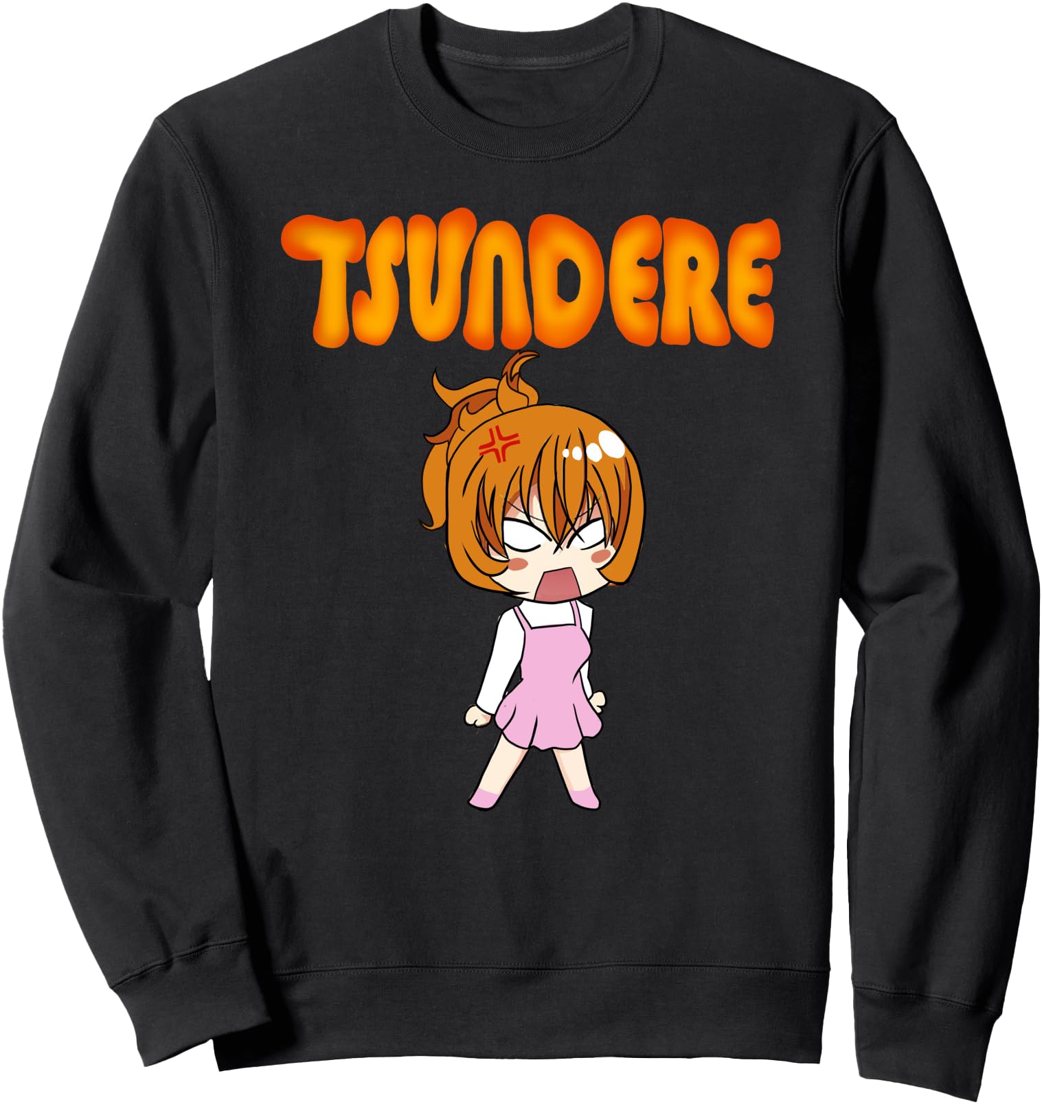 Authentic Anime Tsundere Hoodie - Casual Everyday Wear Men Women - T-Shirt, Sweatshirt, Hoodie