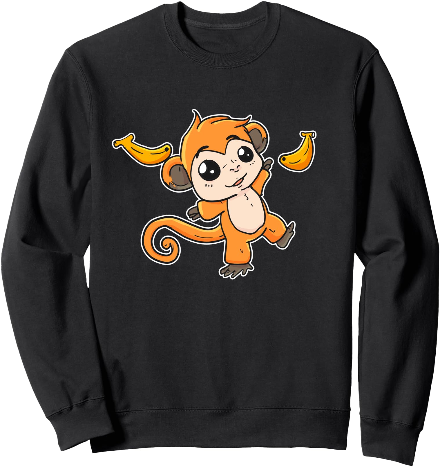 Authentic Kawaii Anime Monkey Sweatshirt - Aesthetic Graphic for Adults - T-Shirt, Sweatshirt, Hoodie