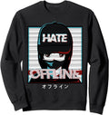 Handcrafted Hate Offline Sad Teen Anime T-Shirt - Graphic Print Men Women - T-Shirt, Sweatshirt, Hoodie