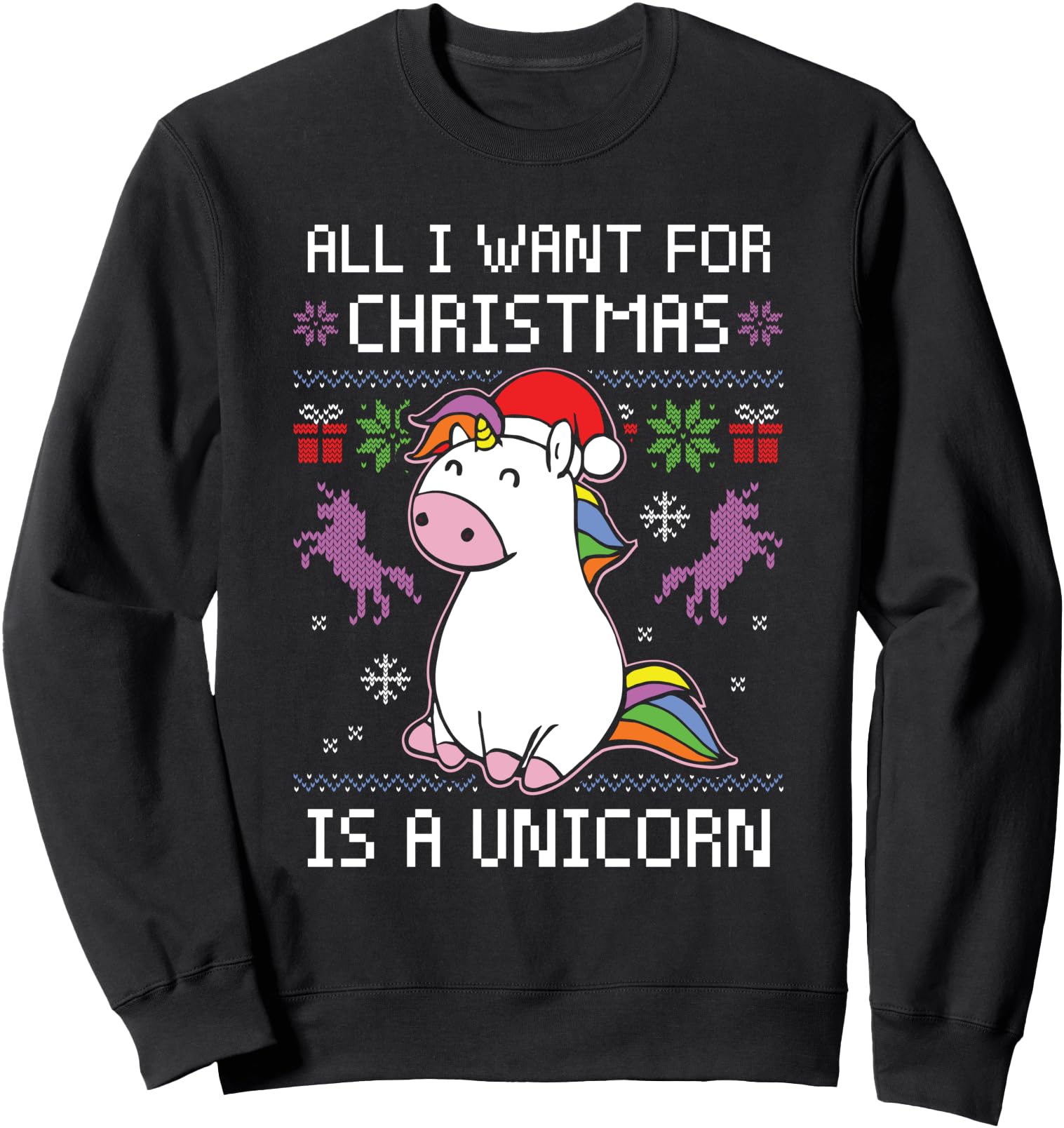 Exclusive All I Want Is Unicorn Ugly T-Shirt - Unique Graphic Unisex - T-Shirt, Sweatshirt, Hoodie
