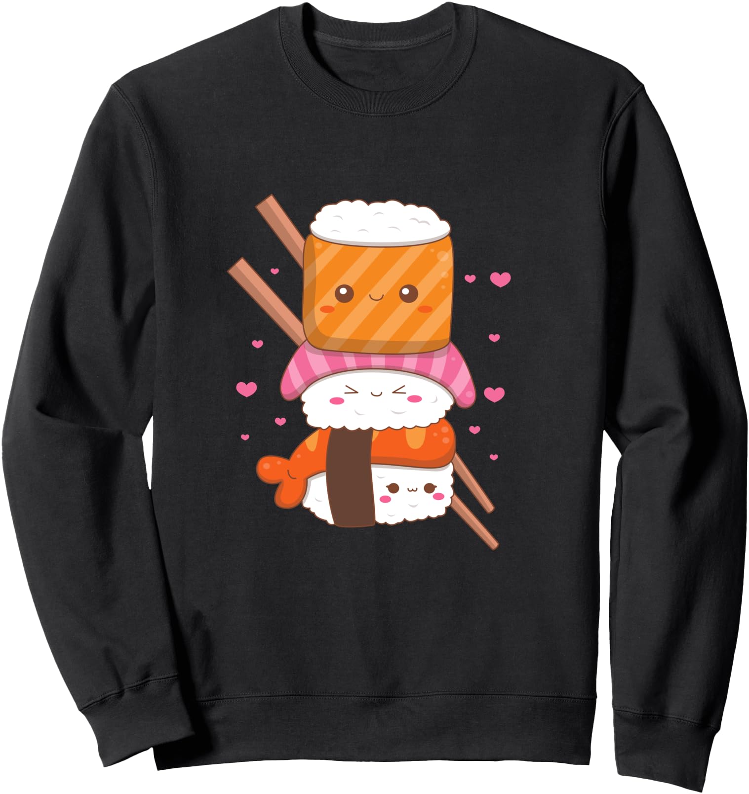 Kawaii Sushi I Love Japanese Food Artist T-Shirt - Graphic Print Unisex - T-Shirt, Sweatshirt, Hoodie