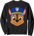 Handcrafted Paw Patrol Chase Big Face Hoodie - Fun Novelty Design Unisex - T-Shirt, Sweatshirt, Hoodie
