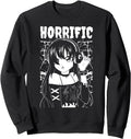 Exclusive Japanese Sad Anime Horrific Hoodie - Minimalist Print Men Women - T-Shirt, Sweatshirt, Hoodie
