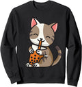 Tabby Cat Kawaii Boba Bubble Tea Cup T-Shirt - Casual Everyday Wear Unisex - T-Shirt, Sweatshirt, Hoodie