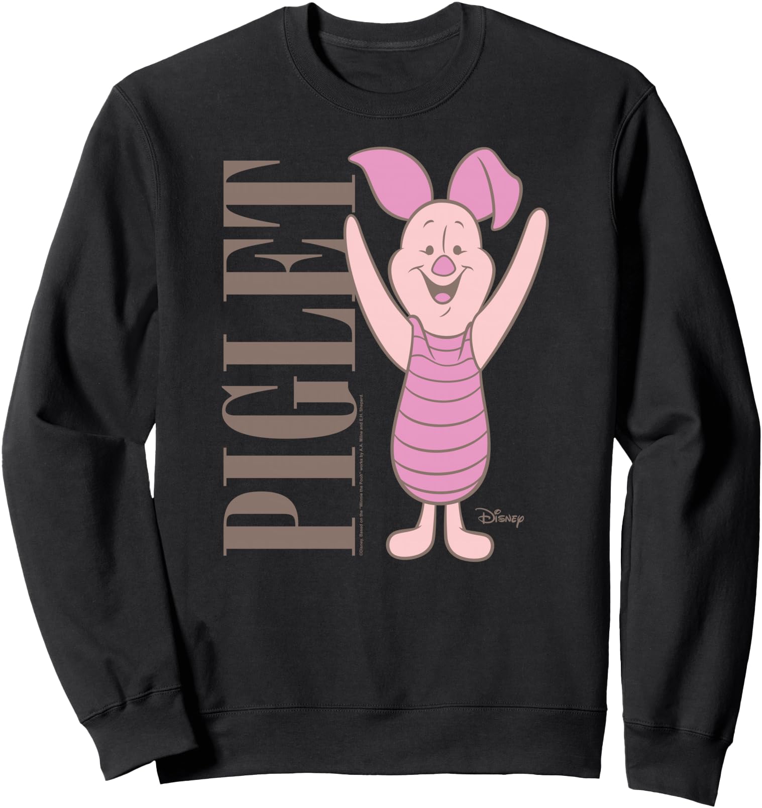 Original Winnie Pooh Muted Piglet Artist Hoodie - Minimalist Print Unisex - T-Shirt, Sweatshirt, Hoodie