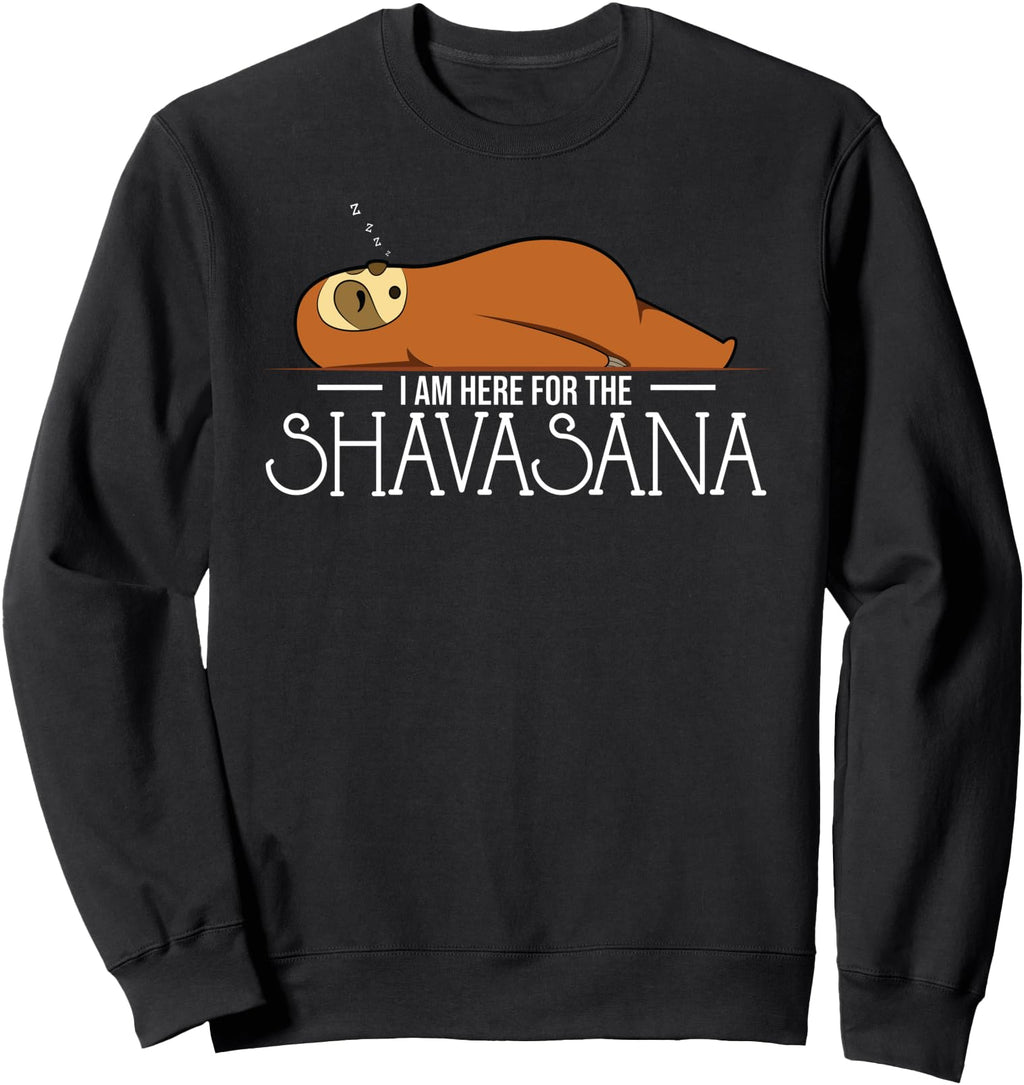 Original I Am Here Shavasana Yoga T-Shirt - Aesthetic Graphic for Adults - T-Shirt, Sweatshirt, Hoodie