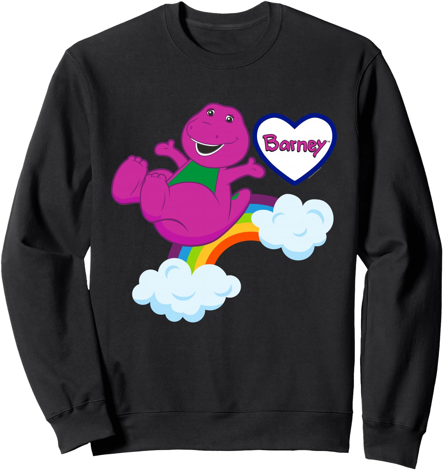 Barney Barney And Rainbow Exclusive T-Shirt - Fun Novelty Design for Adults - T-Shirt, Sweatshirt, Hoodie