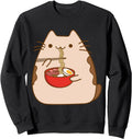 Authentic Kawaii Cat Eating Ramen Sweatshirt - Trendy Graphic Men Women - T-Shirt, Sweatshirt, Hoodie