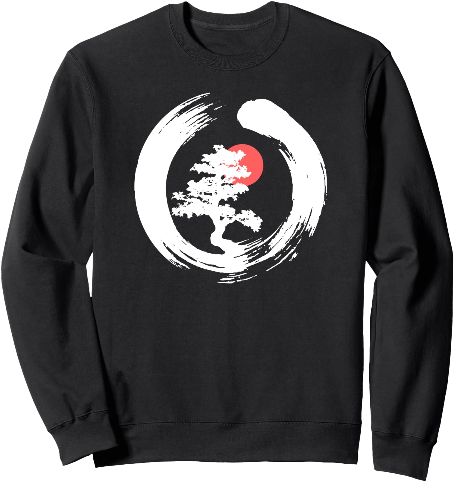 Exclusive Enso Circle Bonsai Tree Sweatshirt - Aesthetic Graphic Men Women - T-Shirt, Sweatshirt, Hoodie