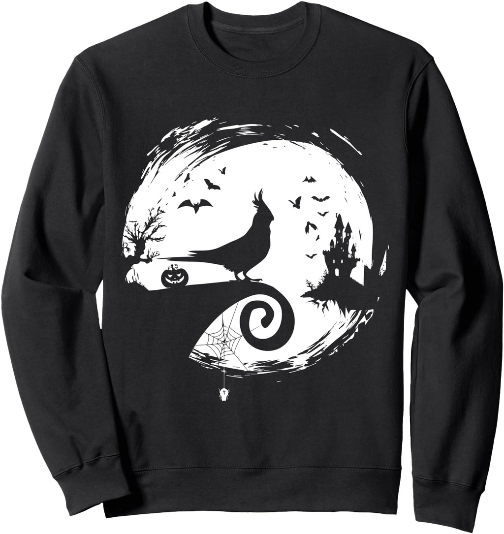 Cockatiel Halloween Costume Moon T-Shirt - Casual Everyday Wear for Adults - T-Shirt, Sweatshirt, Hoodie