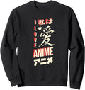 Handcrafted Japanese I Love Anime T-Shirt - Trendy Graphic for Adults - T-Shirt, Sweatshirt, Hoodie