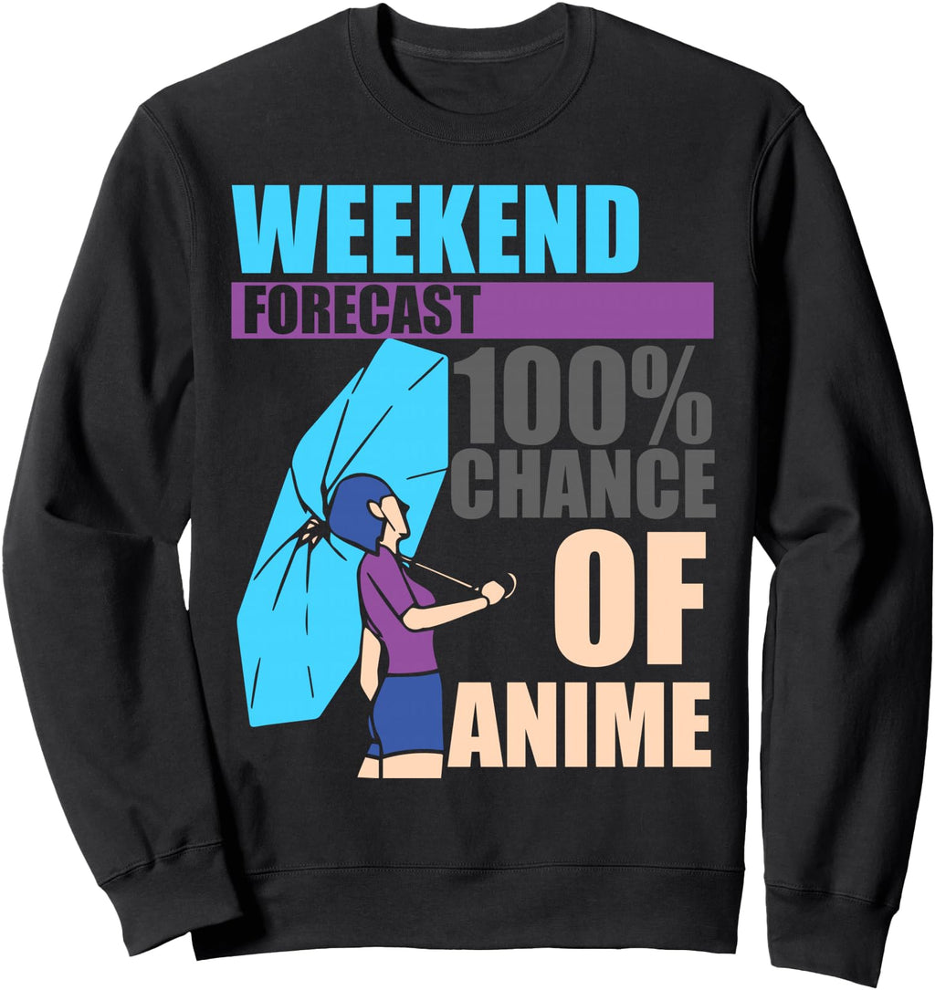 Handcrafted Anime Weekend Forecast 100 T-Shirt - Trendy Graphic Unisex - T-Shirt, Sweatshirt, Hoodie