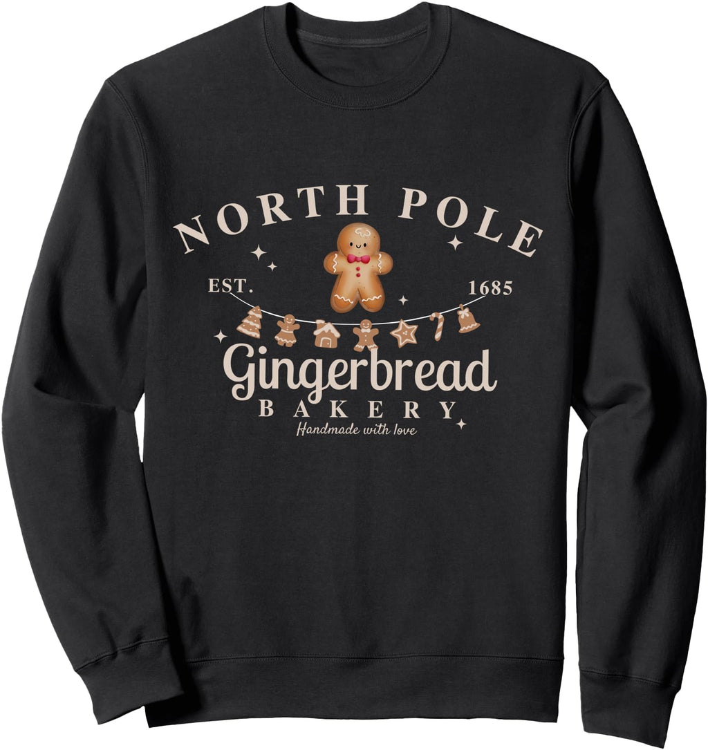 Original North Pole Gingerbread Bakery Hoodie - Minimalist Print Unisex - T-Shirt, Sweatshirt, Hoodie