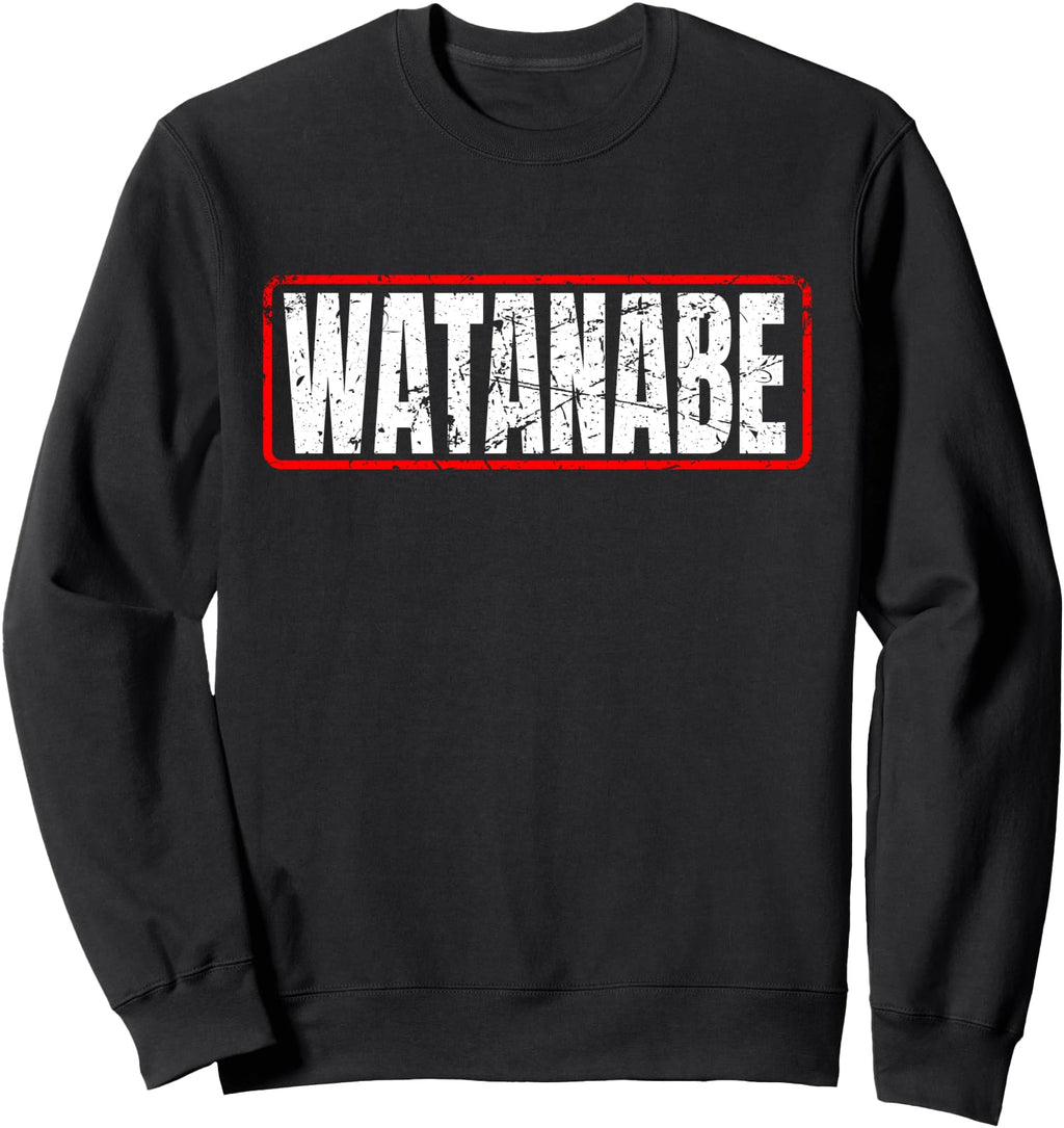 Original Watanabe Surname Japanese Hoodie - Minimalist Print for Adults - T-Shirt, Sweatshirt, Hoodie