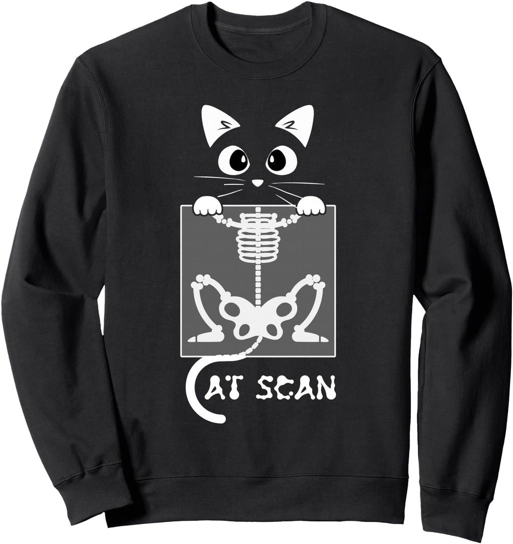 Handcrafted Skeleton Cat Scan Ct Sweatshirt - Streetwear Style Men Women - T-Shirt, Sweatshirt, Hoodie