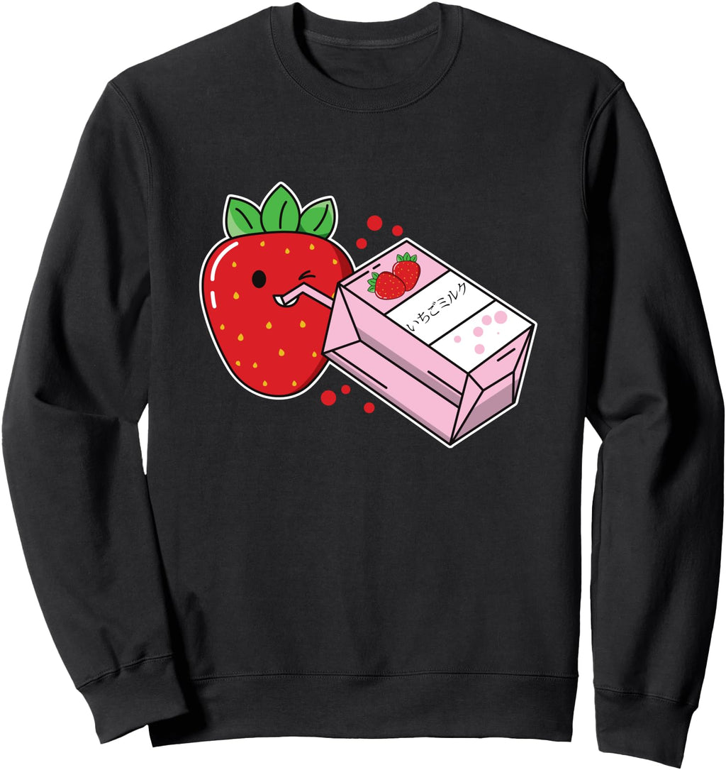 Authentic Strawberry Drinking Sweatshirt - Casual Everyday Wear Unisex - T-Shirt, Sweatshirt, Hoodie