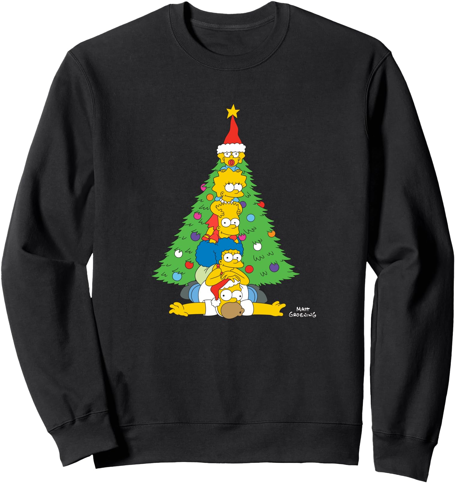 Authentic Simpsons Holiday Family T-Shirt - Minimalist Print for Adults - T-Shirt, Sweatshirt, Hoodie